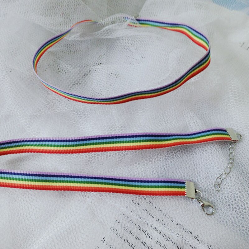 Aankomsten dames kleurrijke choker ketting kant choker lint kraag feest sieraden accessoires