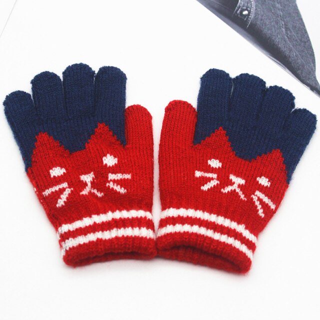 Splice Mittens Winter Baby Boys Girls Knitted Gloves Warm Rope Full Finger Mittens Gloves for Children Toddler Kids: 1