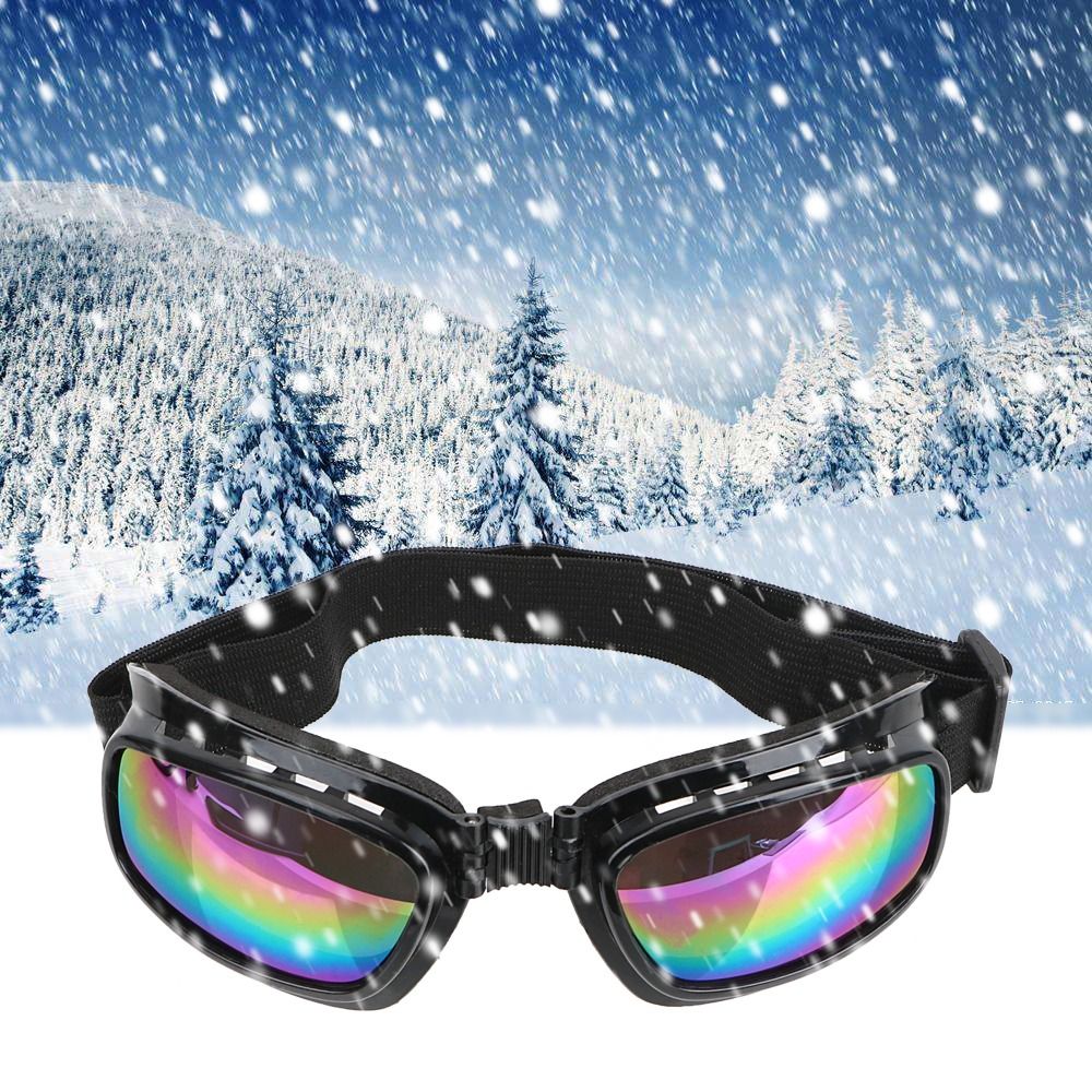Sports Goggles Windproof Cycling Glasses Foldable Vintage Snowboard Goggles Adjustable Imitation Shock Motorcycle Glasses Skiing