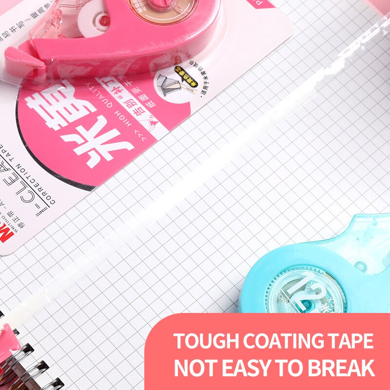 12PCS M&amp;G 144m Roller Big Capacity White/Beige Correct Belt Correction Tape Student Office School Stationery Supplies