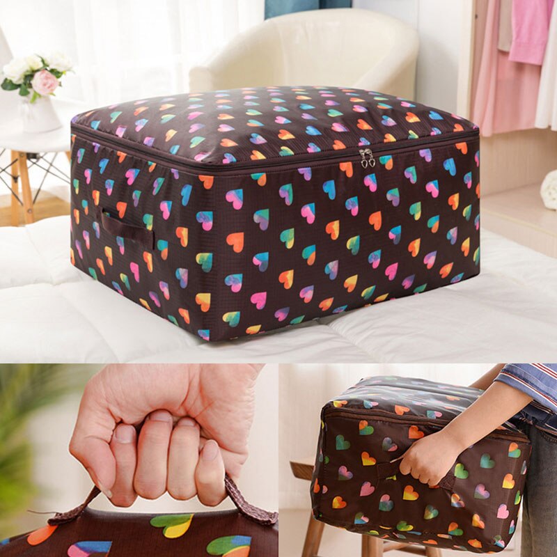 Foldable Oxford Cloth Storage Bag Clothing Bedding Blanket Quilt Closet Organizer Box Cabinet Wardrobe Container With Handles