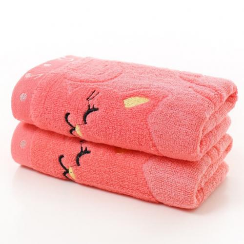 Cartoo søde katte musiknote barn blødt håndklæde vandabsorberende til hjemmet badning brusebad hurtigtørrende mikrofiber vandabsorption: Lyserød