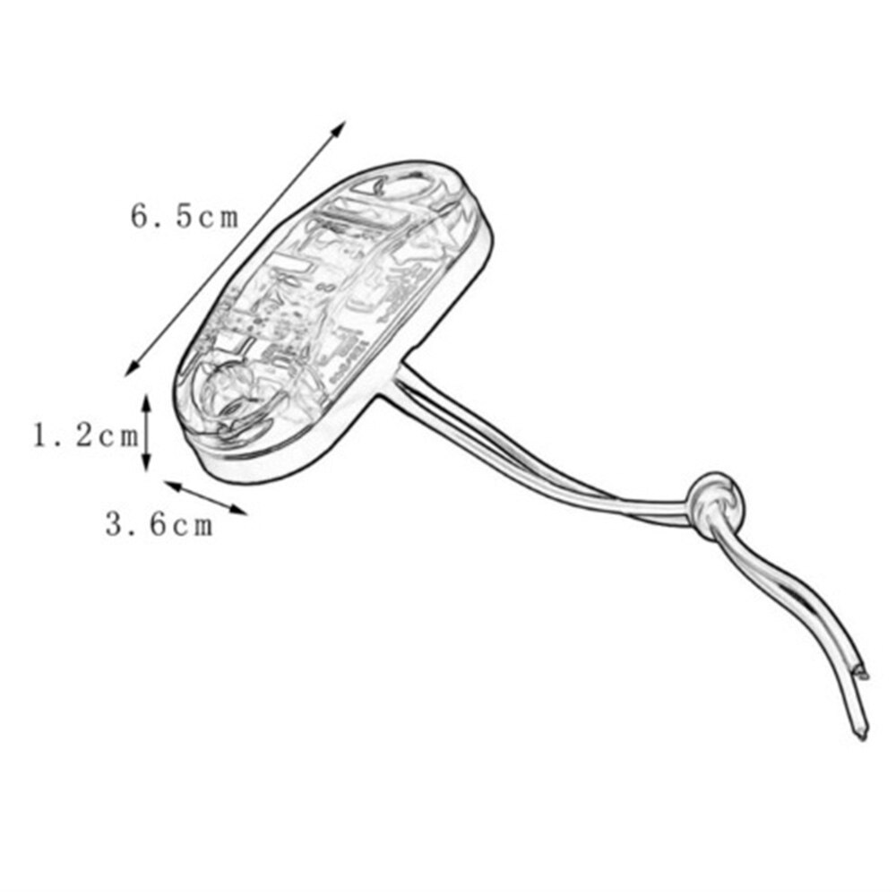 Sidemarkeringslygter gult led markeringslygter lysafstand 10v-30v 10 stk 2 diode led lastbil
