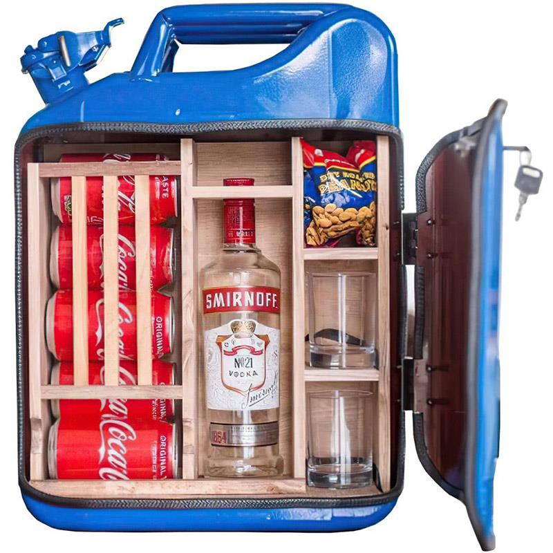 Retro Benzine Vat Wijn Kast Collectie Display Vat Picknick Vissen Essentiële Drinken Opbergkast Geven Vader