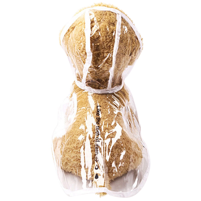 Pet Clothes Transparent Pet Dogs Raincoat PVC Waterproof Rain Coat Pets Small Dog Raincoats Clothing Small Dogs Clothing: W / S