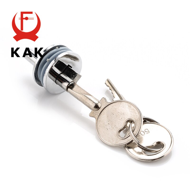 Cerradura de vidrio de KAK-501, cerrojo de aleación de Zinc para escaparate, vitrina de vidrio, cerraduras de cilindro, herrajes de puerta de empuje de vidrio deslizante
