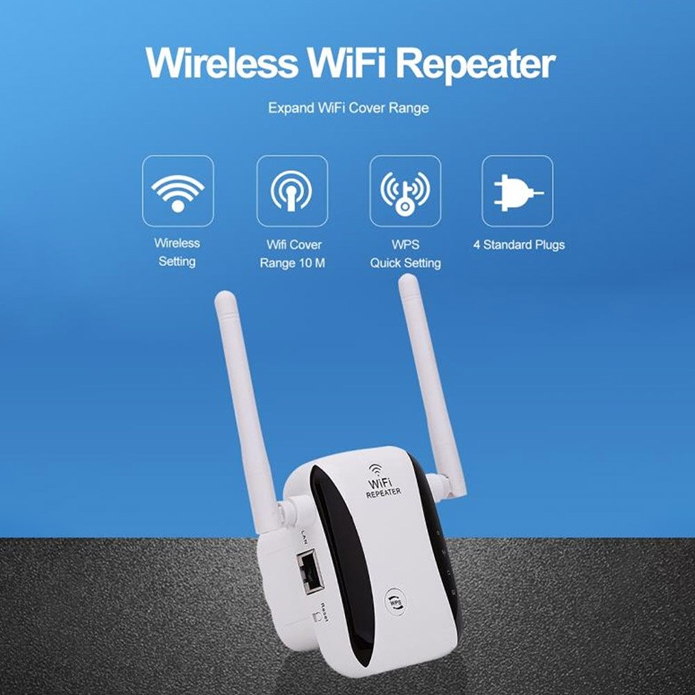 Amplificador de señal WiFi de 300Mbps, extensor de rango WiFi de 2,4 GHz, repetidor de señal inalámbrico AP para accesorios de ordenador doméstico