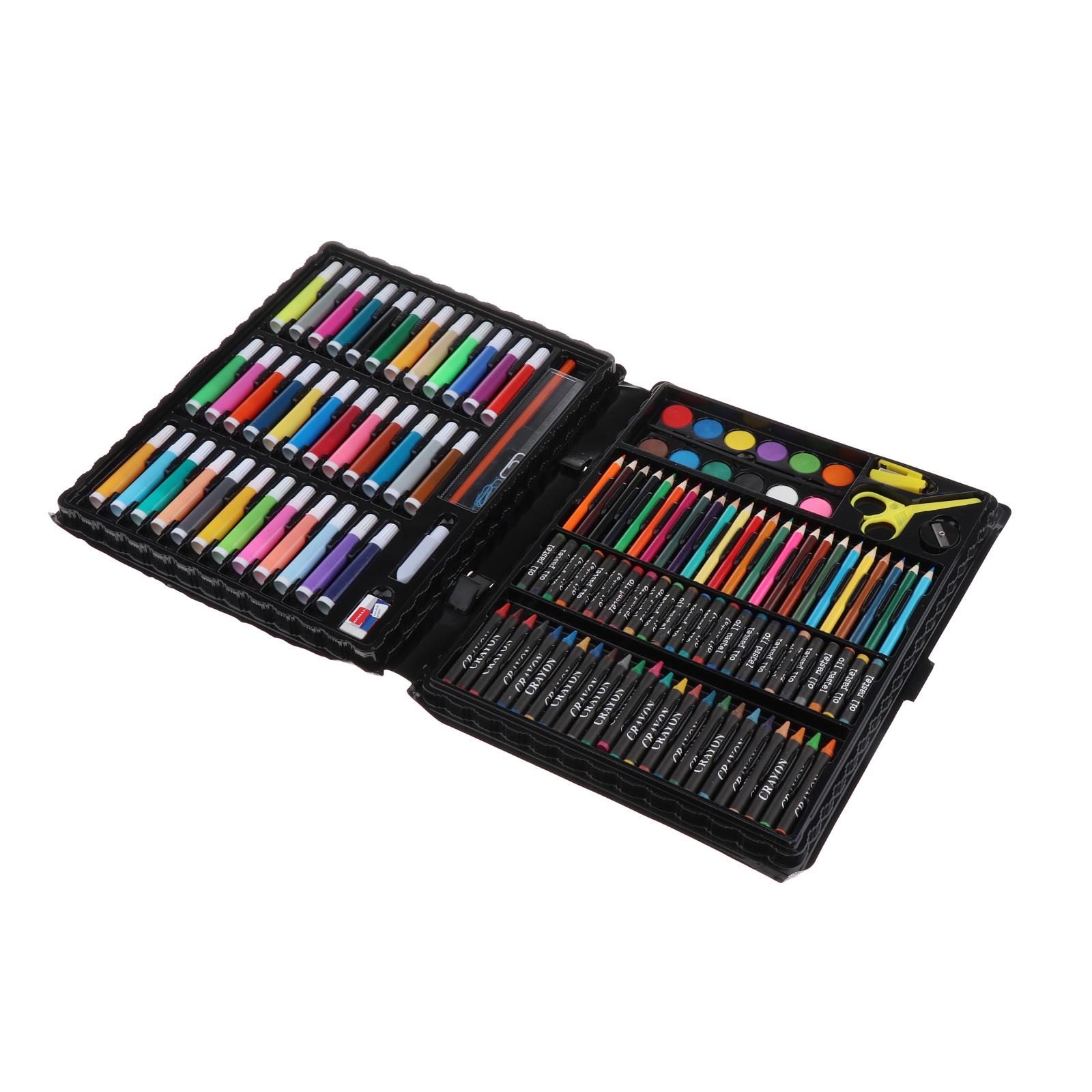 150 Pieces Art Set Drawing Box for Children Colored Pencils Crayons Oil Pasttels