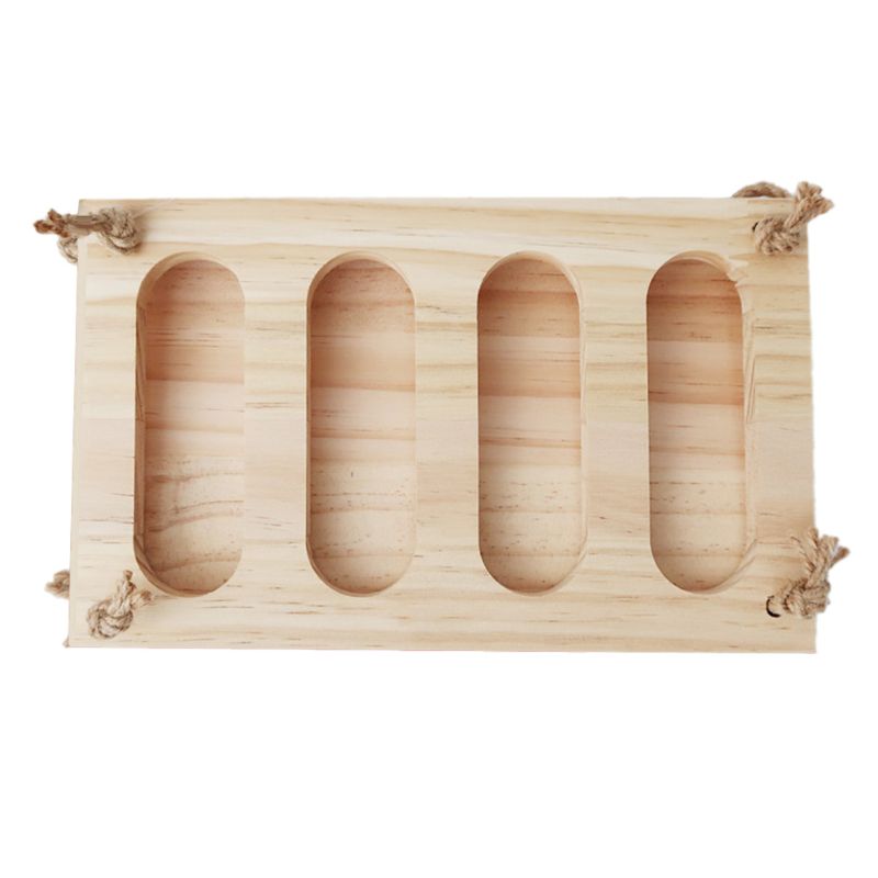 Massivholz Kaninchen Fütterung Heu Gestell Faltbare oben Regal 4 Gitter Hohl Fütterung Gras Lieferungen für Hamster Chinchilla Kleine Haustier c42