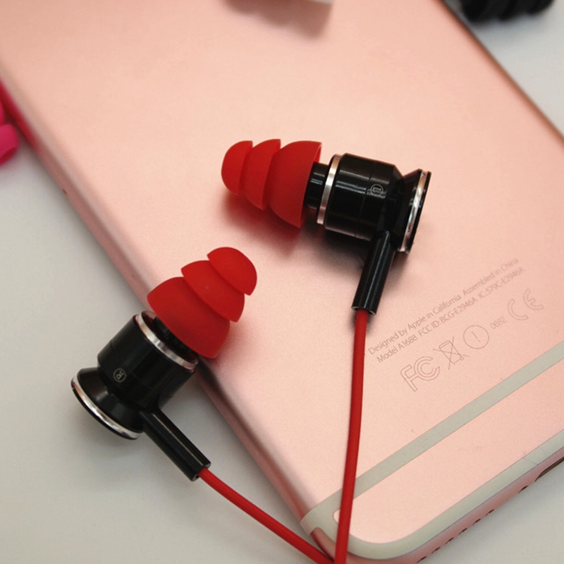 Ootdty 3 Pairs (S/M/L) 3-Layer Siliconen In-Ear Oortelefoon Covers Caps Vervanging Oordopjes Oordopjes Oordopje Ear Pads Kussen