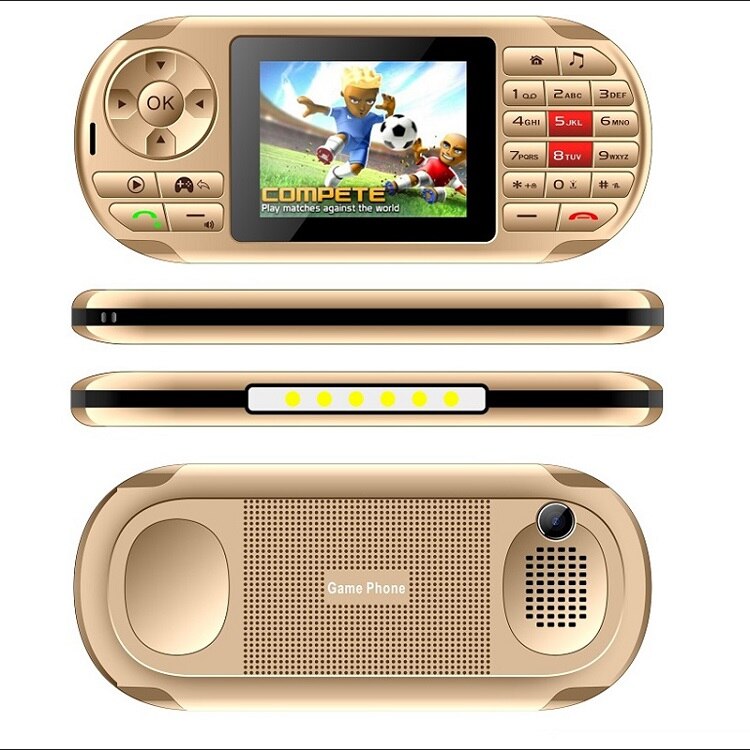2.8 inch straight button for PSP game console 4 frequency 2G mobile phone: Gold