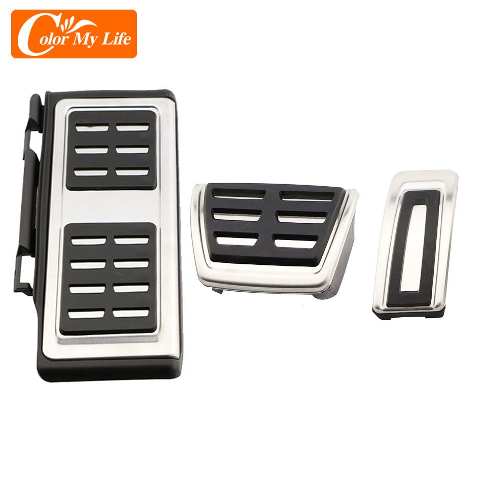 Farbe Mein Leben beim MT Auto Pedal Abdeckung für Volkswagen VW T-Rock TROC T-Kreuz Tcross Tiguan - Edelstahl Auto Pedale