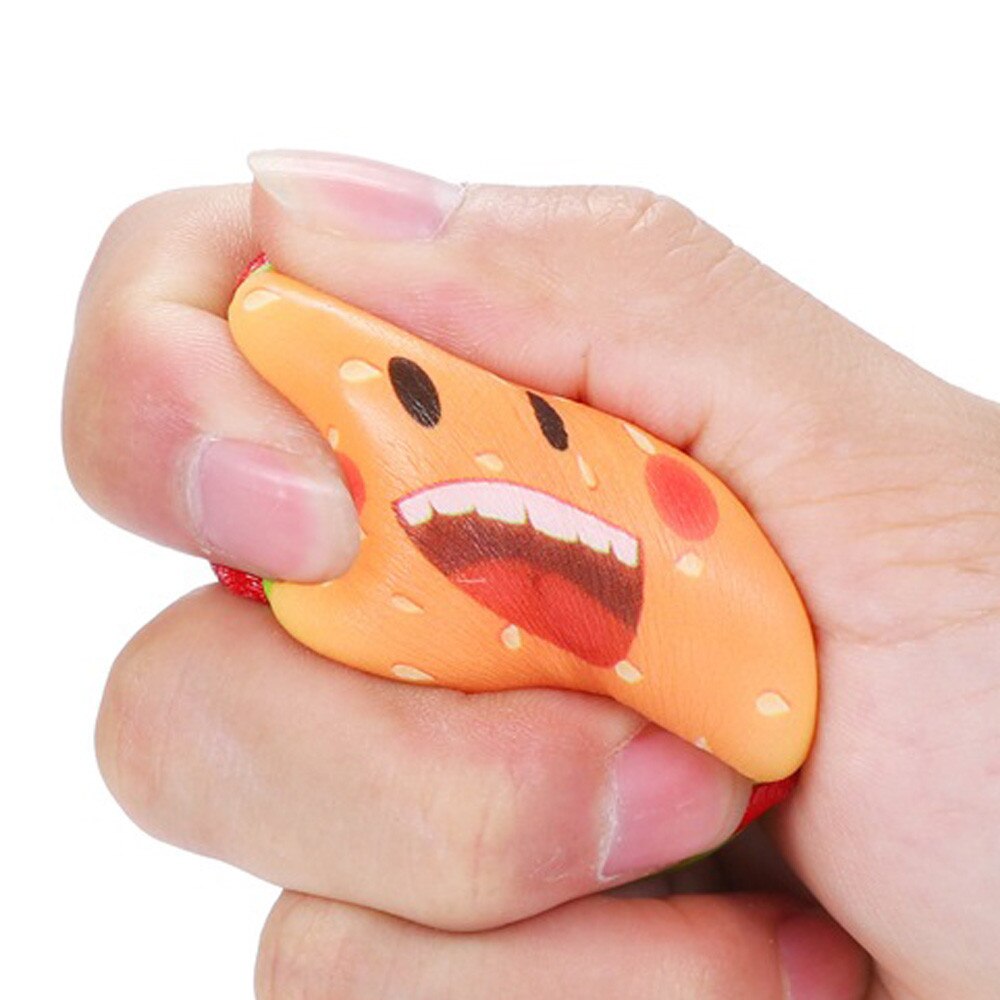 squishies toy squeeze Kawaii Hamburger Slow Rising Cream Scented Keychain Stress Relief Toys squish For Choildren