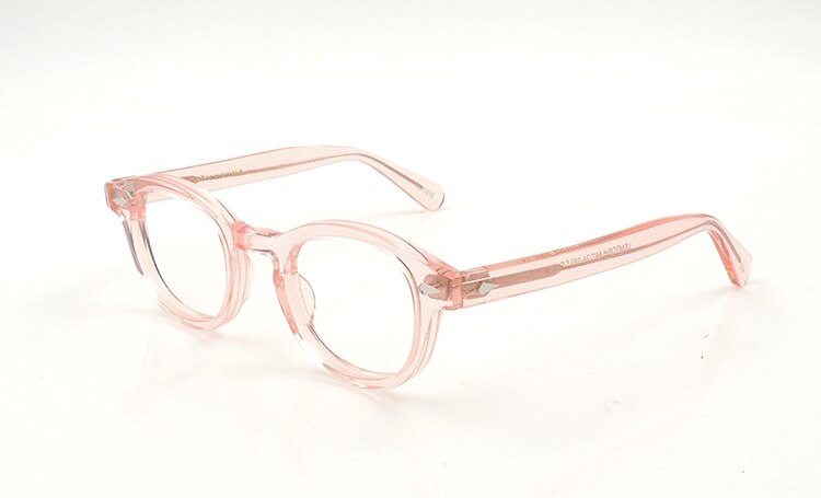 Gafas ovaladas de acetato vintage para hombres, montura de gafas de óptica con gradiente para Miopía: pink