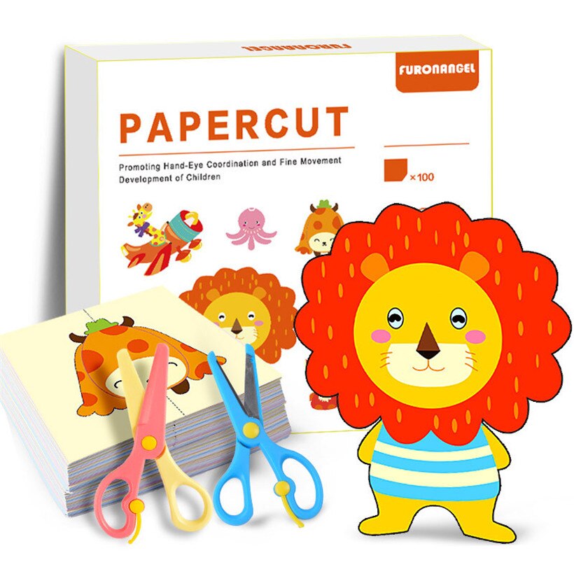 100 pz/set fai da te taglio di carta e pieghevole materiali fatti a mano Puzzle Origami giocattolo per ragazze ragazzi fatti a mano arte artigianato giocattoli di apprendimento