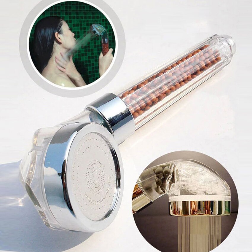Bathroom Accessories WC Shower Head Water Saving Spa Anion Shower Head Filter Temperature Sensor Duchas ABS