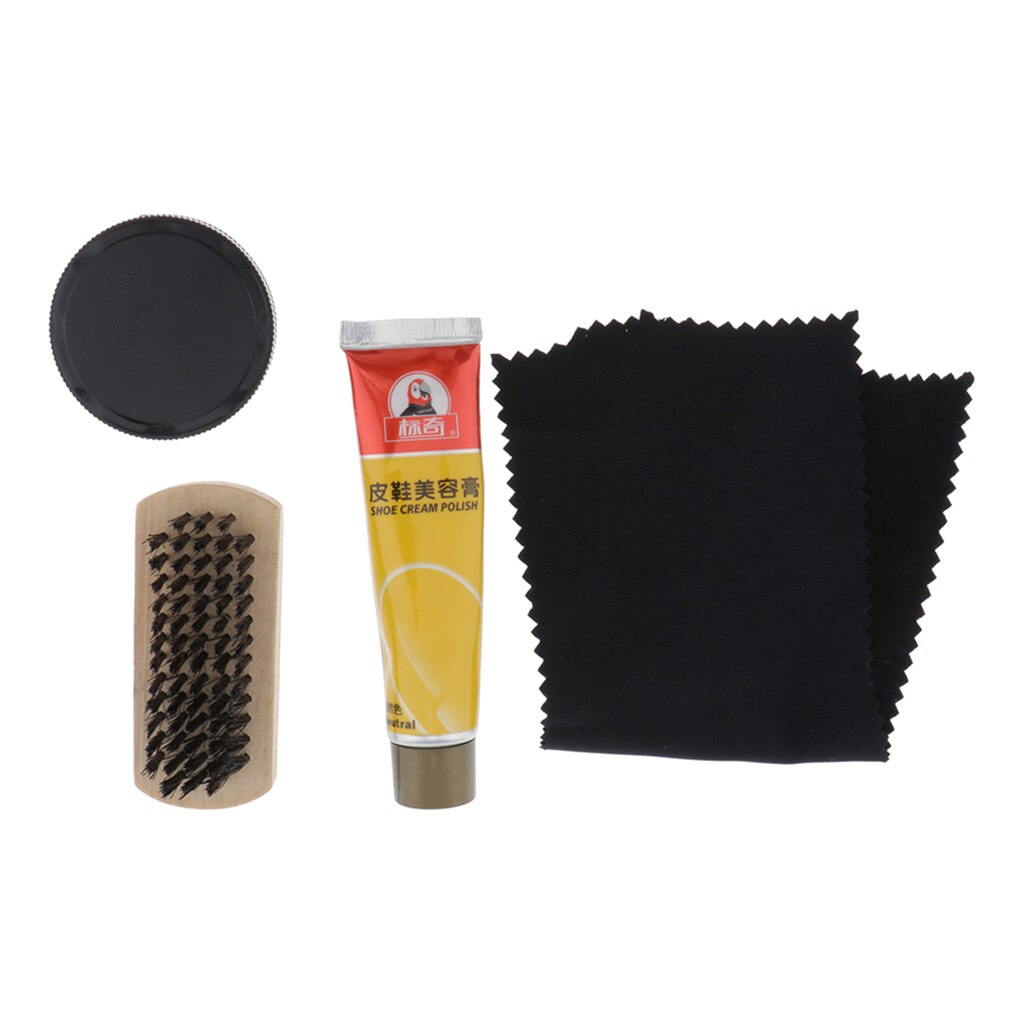 6pcs Shoe Care Kit Shoe Shine Brush Kit with Storage Case for Leather Boots