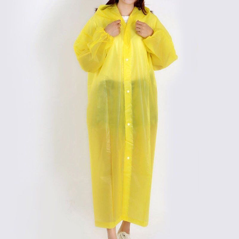 Chubasquero de EVA grueso de para mujer, impermeable portátil para exteriores, Poncho impermeable largo de mujer para viajar, acampar y hacer senderismo: 5