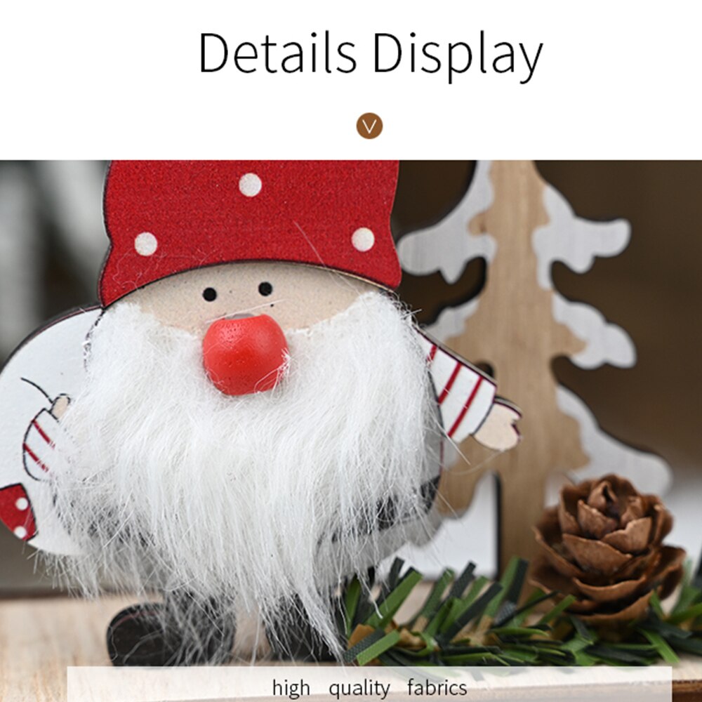 Kerst houten kalender vrolijke kerstversieringen voor thuis noel kerstmis 2021 nieuwjaar kerstman poppen elf decoratie benodigdheden