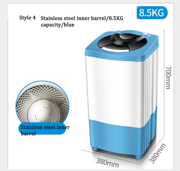 Semi Automatic Clothes Dryer Dewatering Machine UV Sterilizer Electrical Dehydrator ABS Material Energy Saving: Style4