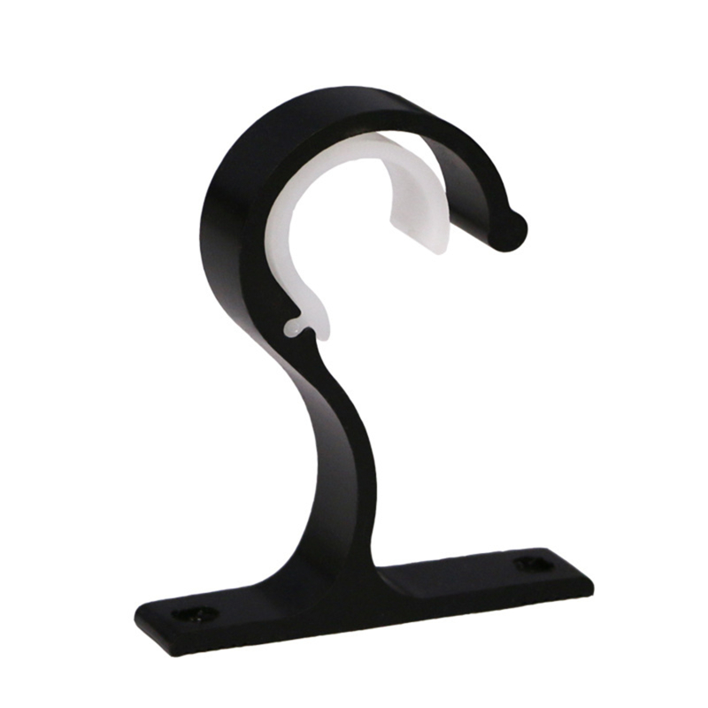 Vorhang Stangen Halterung Aufhänger Haken Stange Unterstützung Klemme Querlatte Befestigungs Clip Wand Haken Organizer Schienen Rack Hause Lagerung: M / Brown