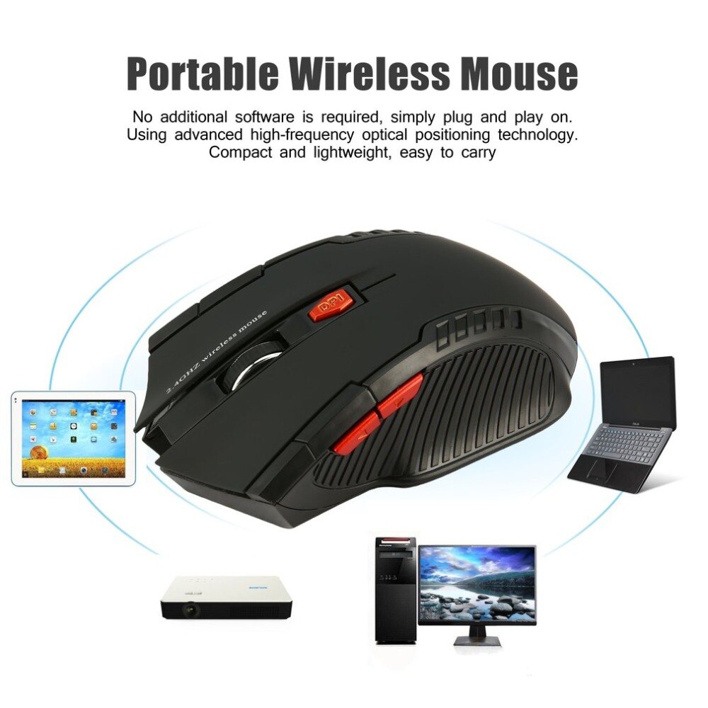 2.4 ghz draadloze usb-muis 1600 dpi optische gamemuis voor thuiskantoor gaming met mini-usb-ontvanger optische muizen