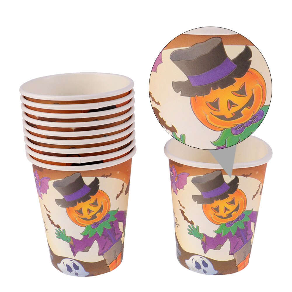 20Pcs Paper Cups Halloween Disposable Drinking Cups Party Paper Supplies