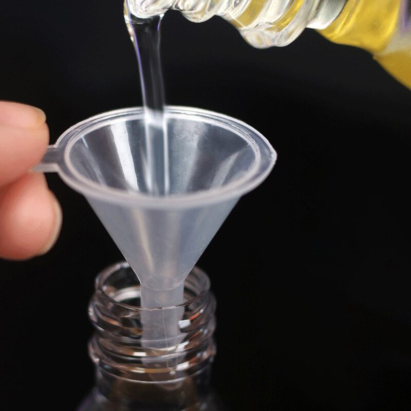 10Pcs Mini Transparante Plastic Trechter Hopper Keuken Koken Accessoires Gadgets Parfum Emulsie Verpakking Hulpgereedschap
