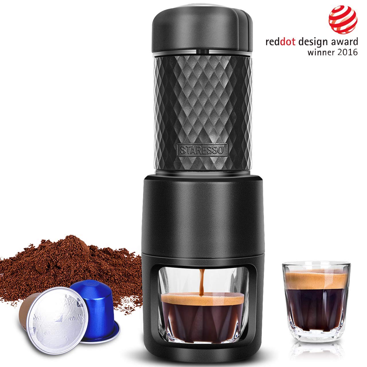 STARESSO-molinillo Manual de café Espresso para SP-200, máquina de café portátil con cápsula de acampada, molinillo de condimentos para especias y pimienta