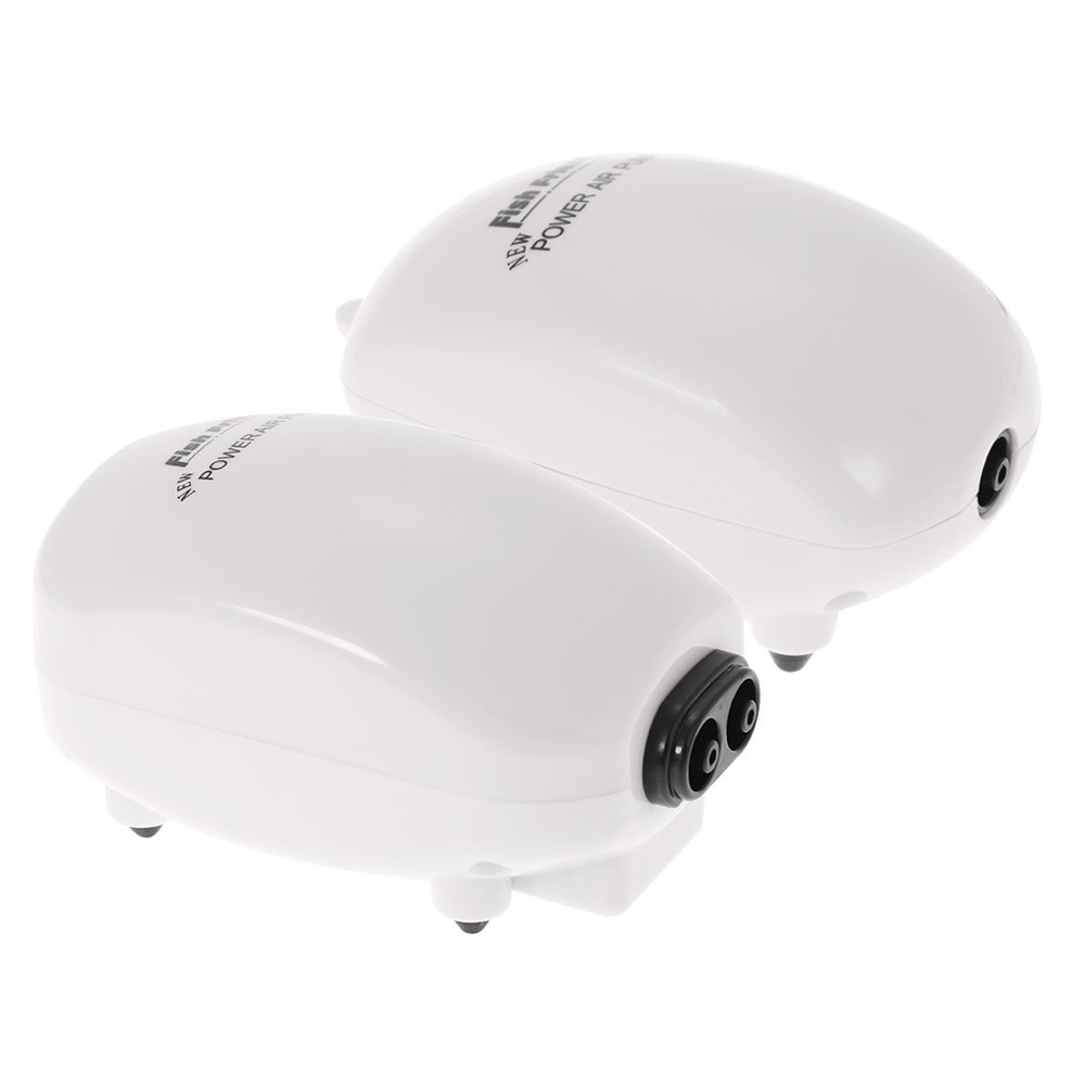 Aquarium Air Pump Double Outlet 3W 220-240V EU Plug Mini Air Compressor Oxygen Pump Aquarium Fish Tank Oxygen Pump: 3W Double Outlet