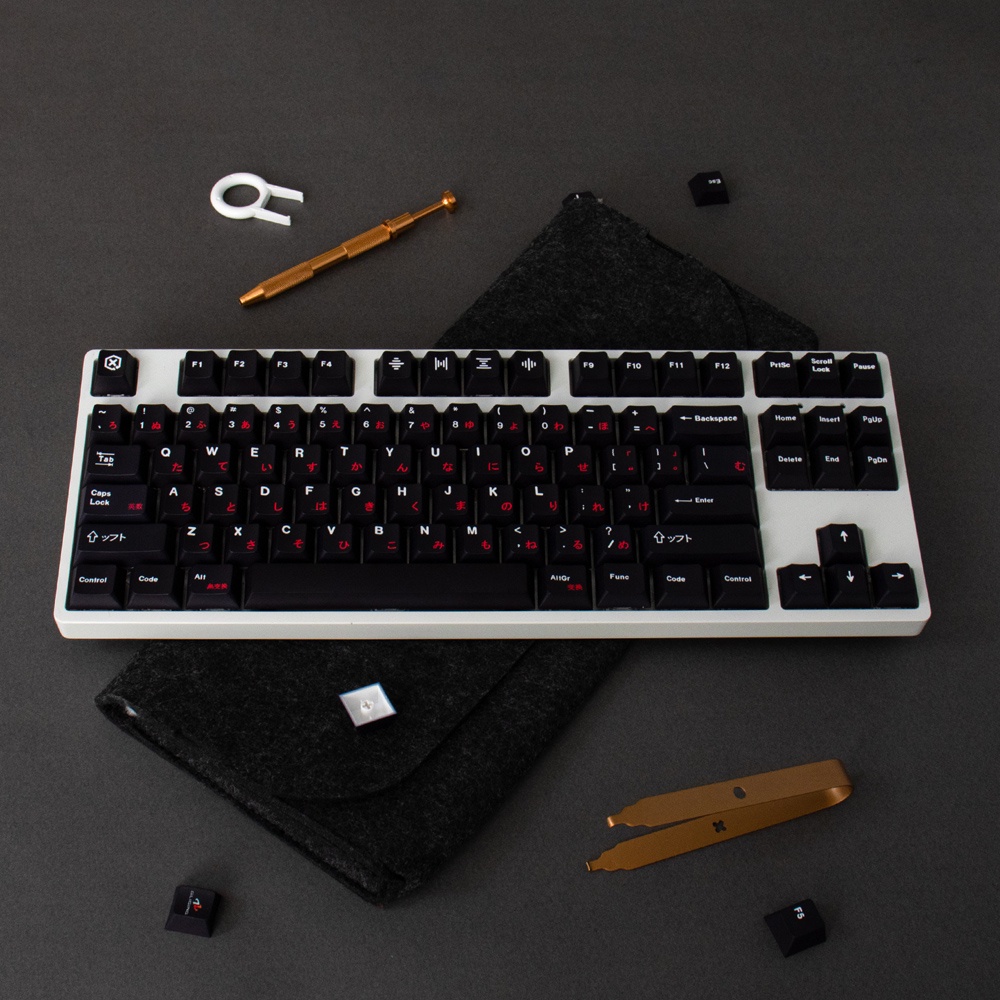 GMK WOB Red Cyrillic PBT 129 Keys DYE Sublimation Cherry Profile Keycaps Japanese Personality Keycaps For Mechanical Keyboard
