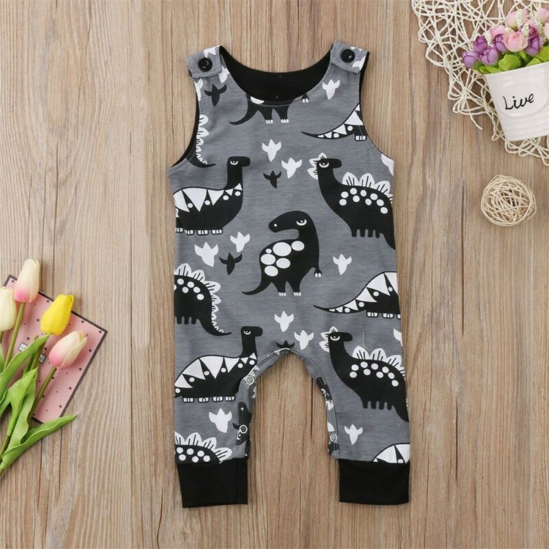 Dinosaurus baby peuter jongen kleding romper jumpsuit eendelige outfit: 12m