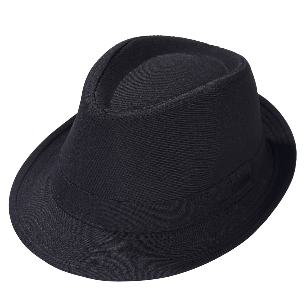 Sombrero de estilo británico de Jazz para hombre y mujer, sombrero informal, negro, para playa y verano
