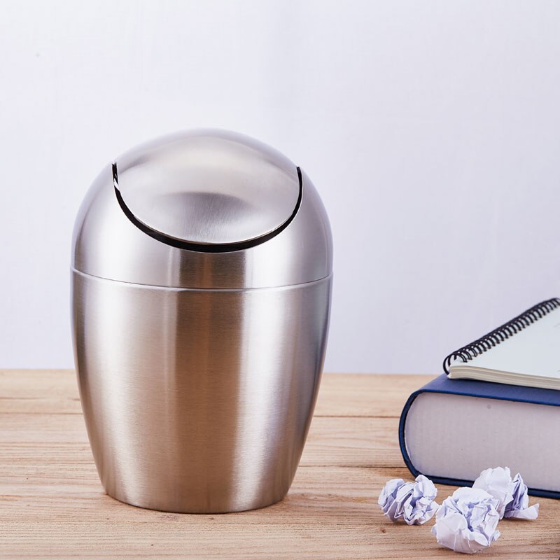 Afvalbakken Mini Prullenbak Voor Bureau Met Kan Kleine Tiny Aanrecht Prullenbak Kan Voor Kantoor Badkamer Keuken Afval mand 1.5 L