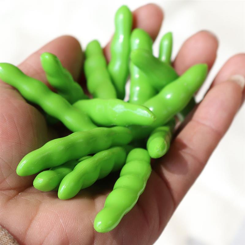 24PCS Artificial Vegetable Realistic Green Bean Simulated Vegetable Photo Prop