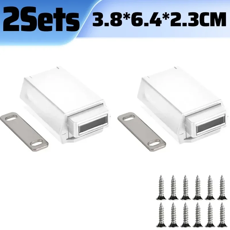 1/4set Magneet Kastdeur Uitsmijter Garderobe Vangsten Meubeldeur Stopt Zware Push Onzichtbare Lade Magneet Lock hardware: Bronze