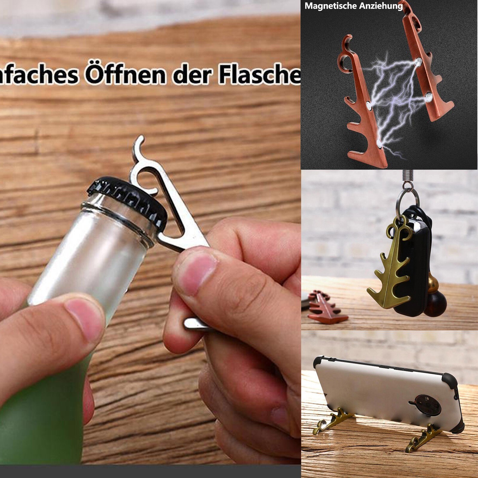 Bar Openers Sleutelhanger Telefoon Houder Multifunctionele Flesopener Sleutelhanger Muur Haak Hanger Telefoon Houder Magnetische Haak #50