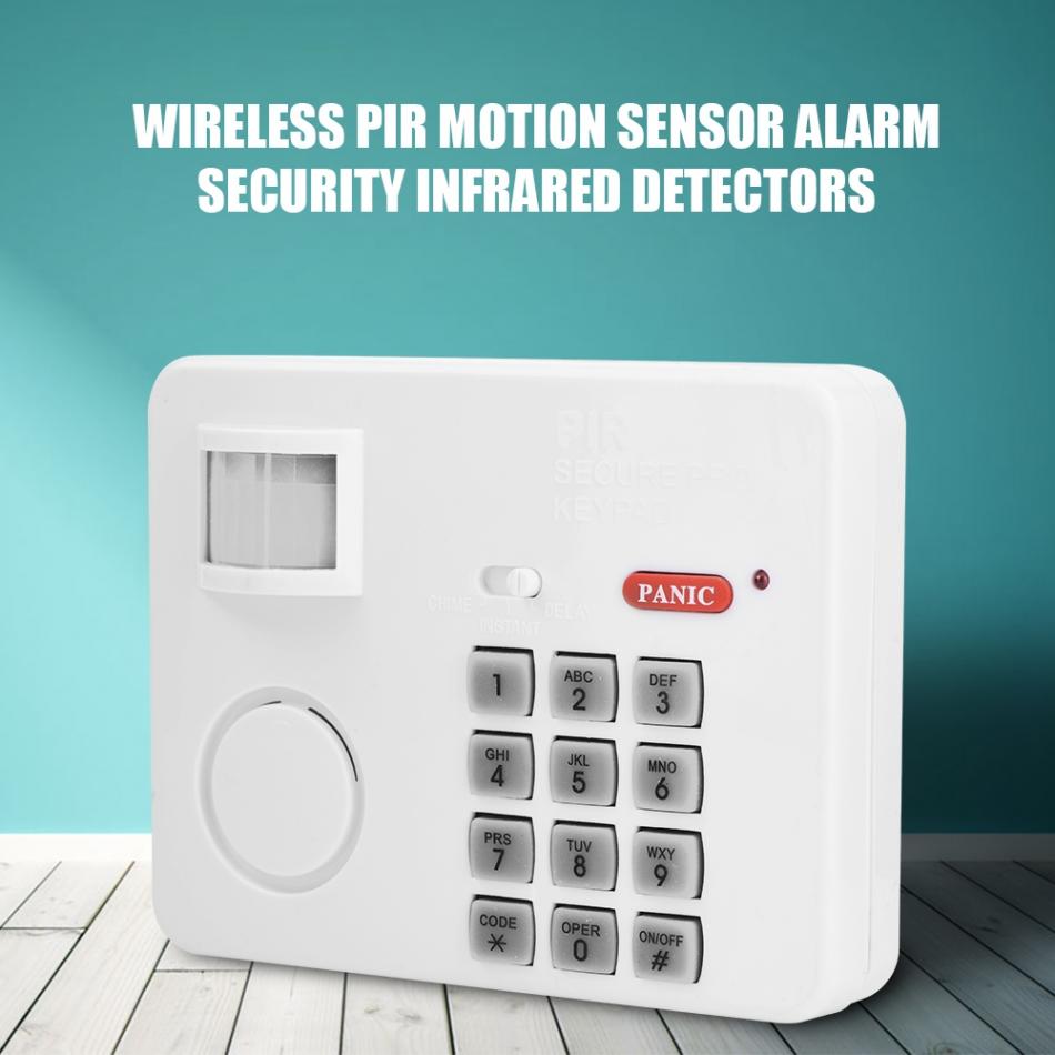 Wireless PIR Motion Sensor Alarm Password Keypad Anti Burglar Home Security Keypad Remote Infrared Detectors