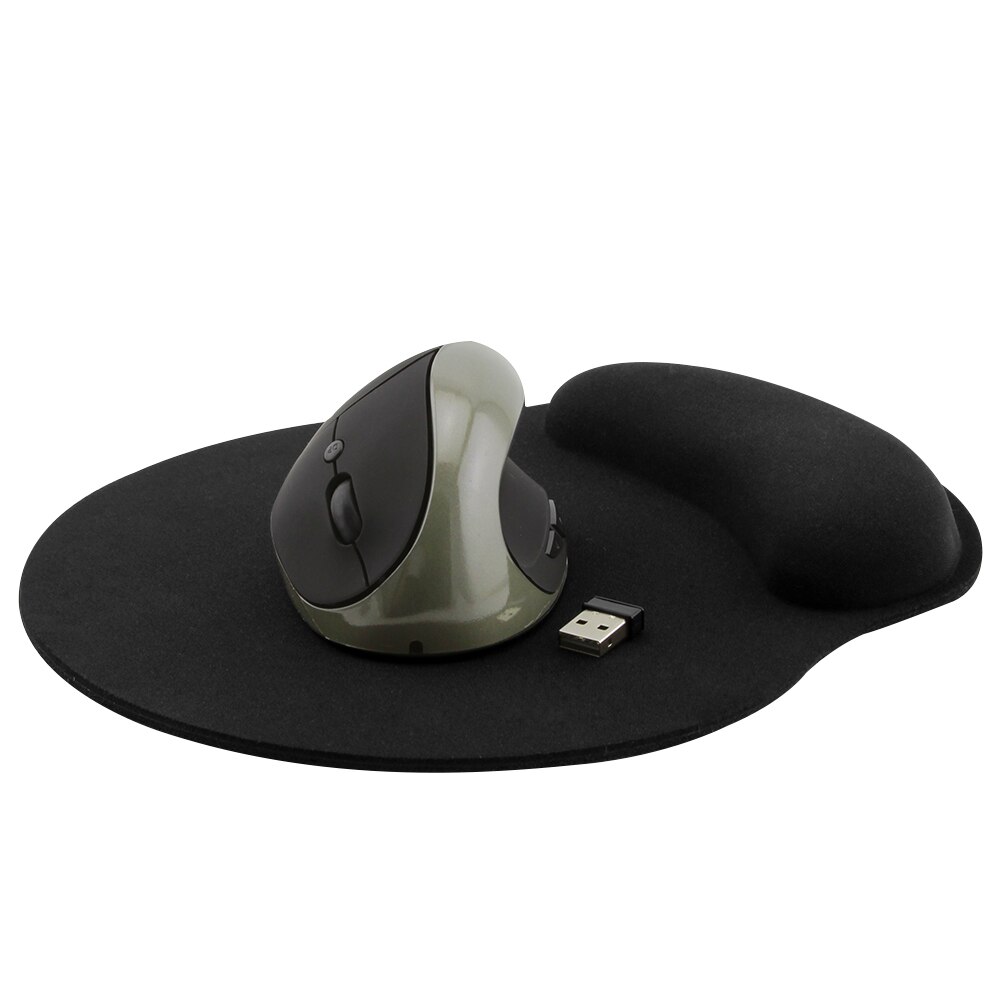 CHYI Ergonomische Vertikale Drahtlose Maus Wiederaufladbare Optical Gaming Mäuse 1600DPI Computer Maus Mit Maus Pad Für Laptop: Gray Mouse And Pad