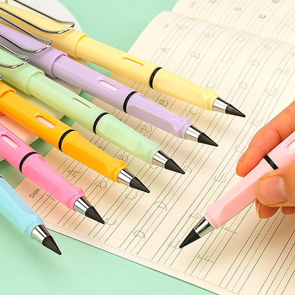 Lápiz sin tinta Eternal, tecnología de escritura ilimitada, lápiz eterno con bolígrafo de grafito reemplazable, paquete de 12 puntas de bolígrafo