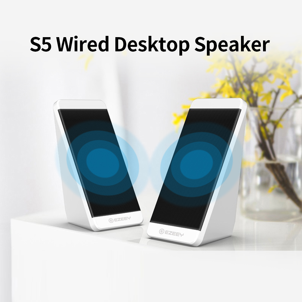 USB Wired Subwoofer for PC Laptop Tablet Multimedia Desktop Speaker with Stereo Sound Effect Independent Volume Wire Control