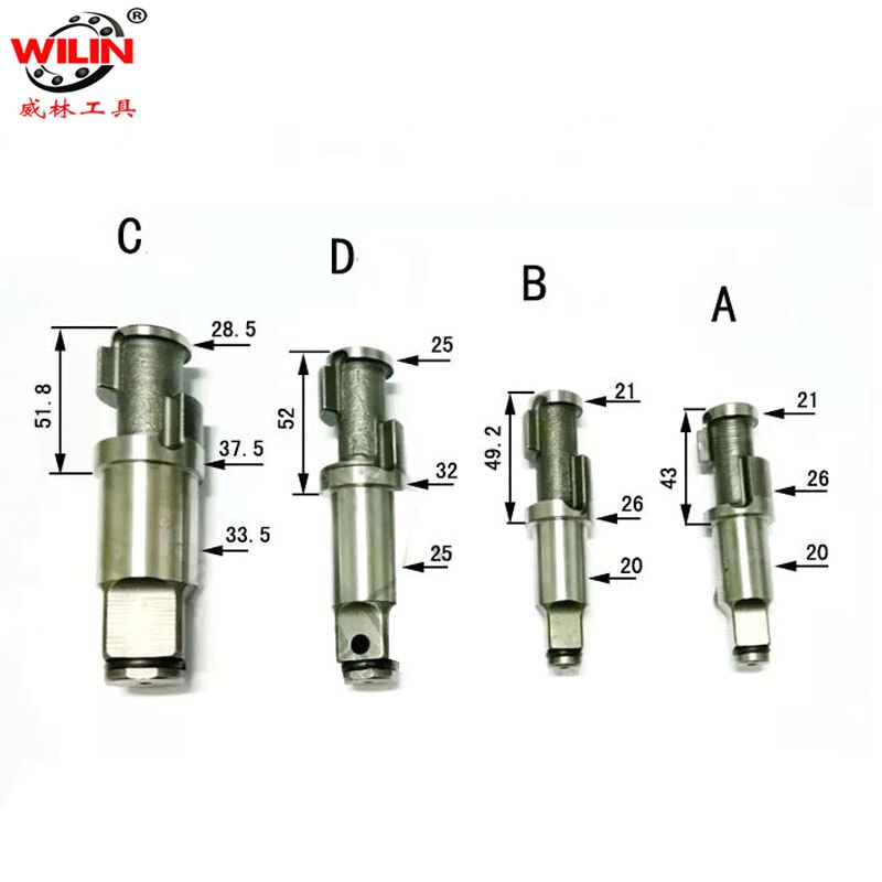 Luftstødnøgle reparationsdele vedligeholdelse tilbehør motorlejer skive cylinder cylinder akselventil: Abcd sæt