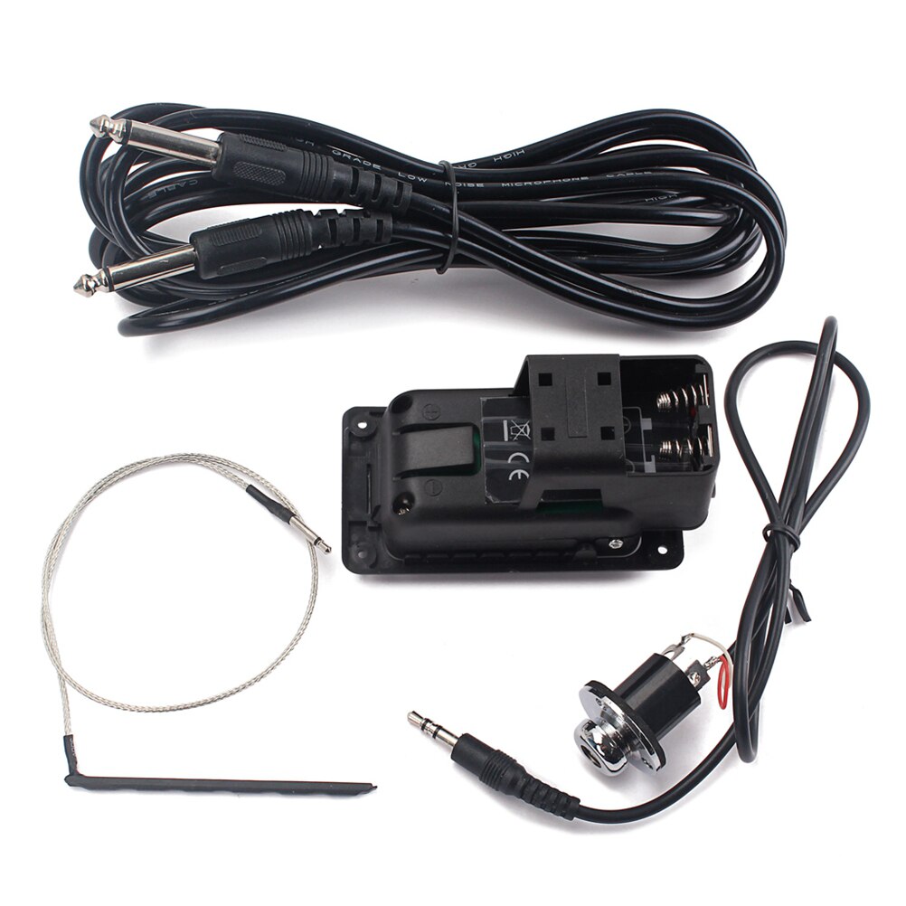 Akoestische Folk Gitaar 4 Band Preamp Eq Equalizer Voorversterker Piezo Pickup Gitaar Voorversterker Met Volume Bass Middle Treble Brill