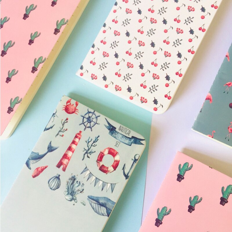 1book Cactus Flamingo Cherry Planner Notebook To Do List School Office Supply Student Stationery Notepad