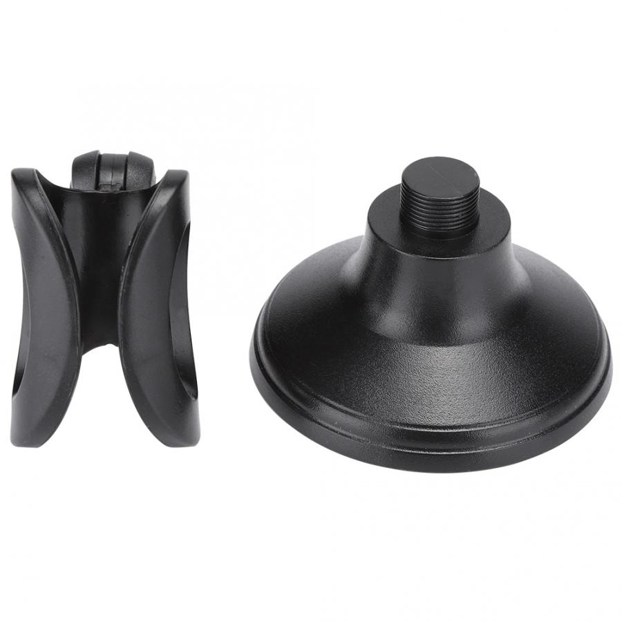 Stand Microphone ABS Plastic Adjustable Stable Desktop Microphone Base Shockproof Mic Clamp Clip Holder Black