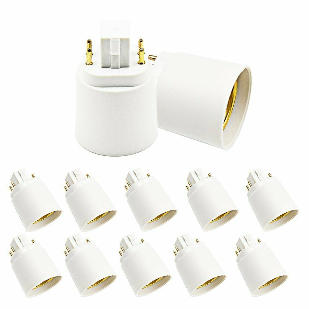 10 Pack Gx24q E26 E27 4 Pin CFL Lamp Base Converter LED Light Sockets Adapter