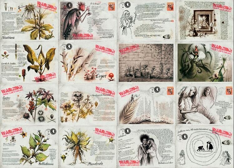 16pcs/pack/lot Students' DIY cards set Vintage Voodoo girl series postcard Nice Bookmark card collection