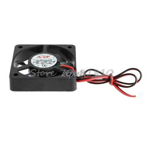 50x50x10mm DC 12V 2-Pin 0.12A PC Computer CPU System Brushless Cooling Fan 5010 Whosale