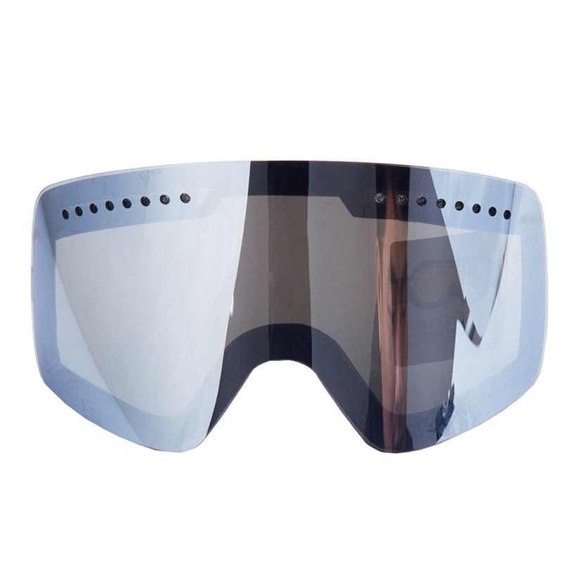 Magnetiske skibriller vintersnøsport snowboardbriller antidugg uv-beskyttelse snøscooter sfæFare ridning skibriller maske: Sølv linse