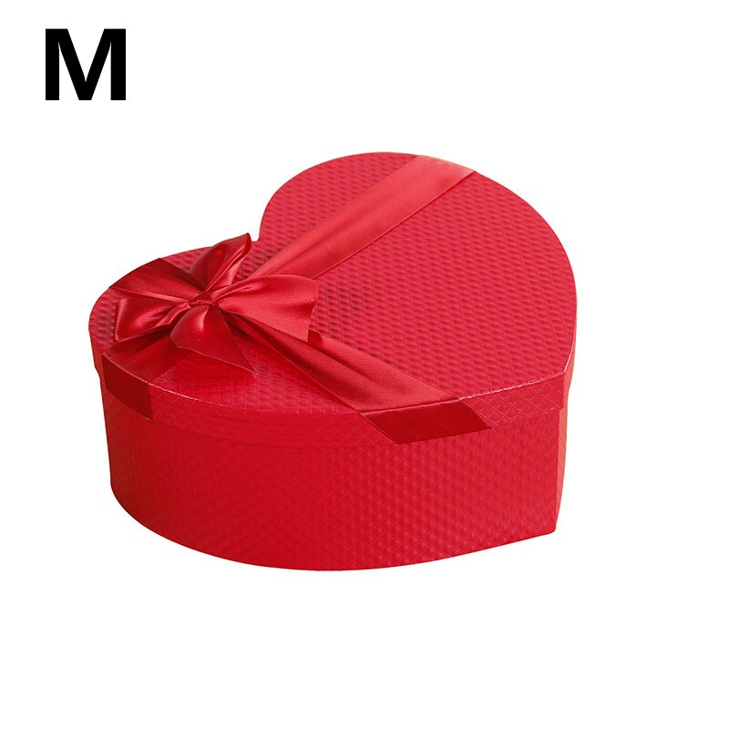 Red Heart Shaped Candy Boxes Set Box Packaging Boxes for Valentine's Day Florist Hat Boxes Flowers Living Vase: 02